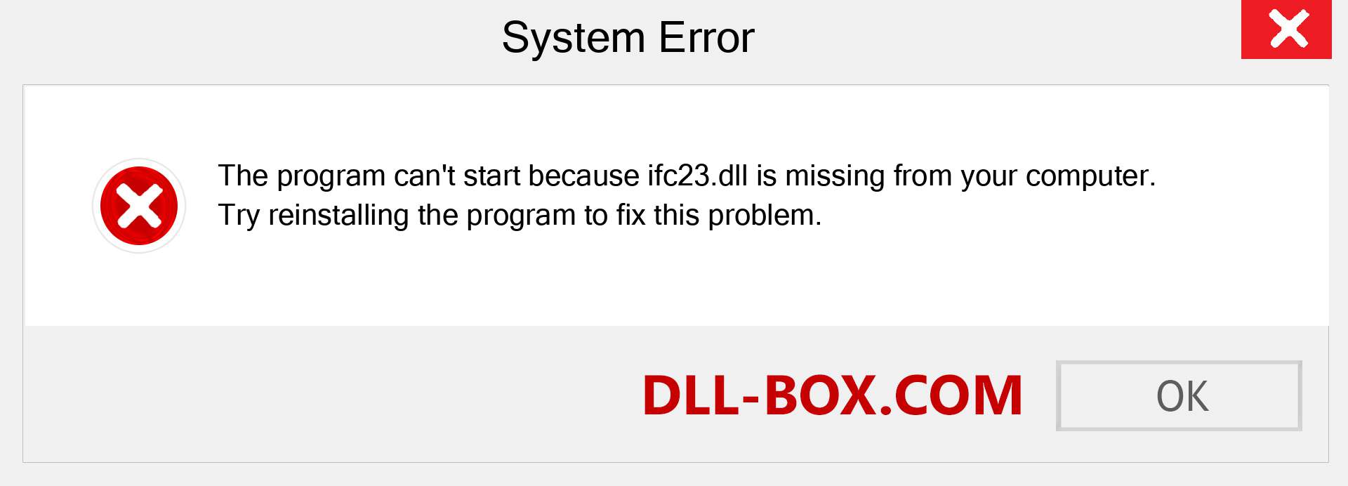  ifc23.dll file is missing?. Download for Windows 7, 8, 10 - Fix  ifc23 dll Missing Error on Windows, photos, images